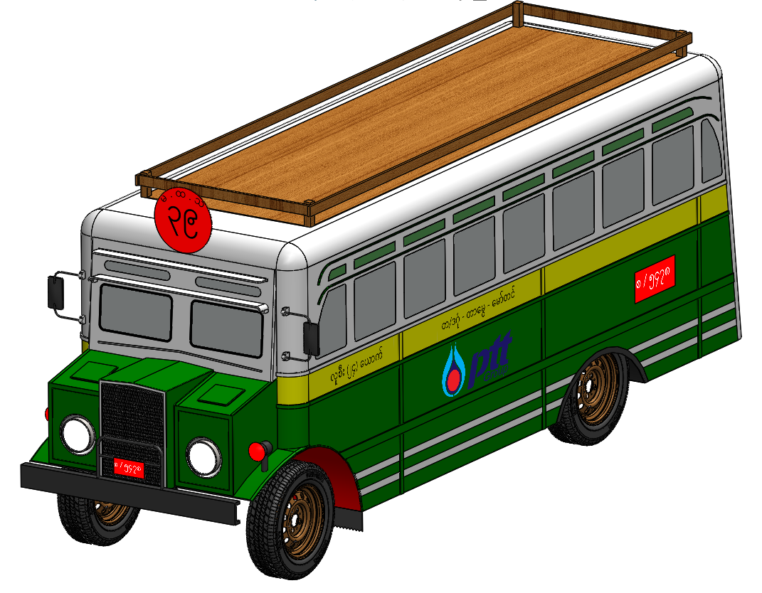 大肚巴士（39 bitePu）雪佛兰C-15（SolidWorks虚拟模型）